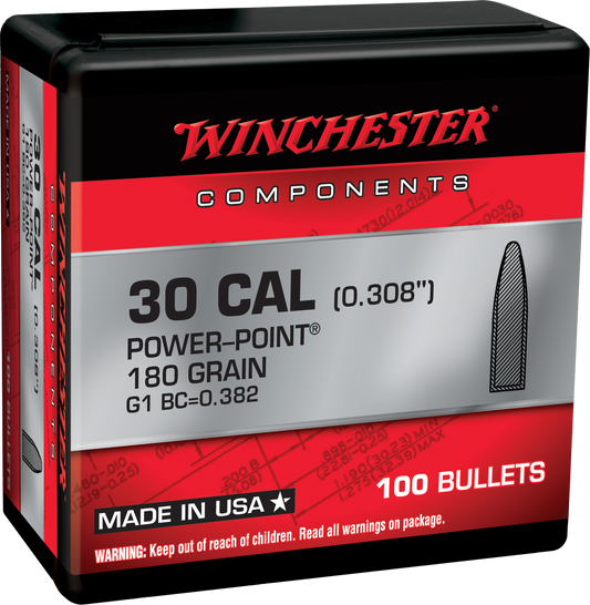 Winchester Ammo Centerfire Rifle, Win Wb308p180x Bul 308   180 Pp          100/10