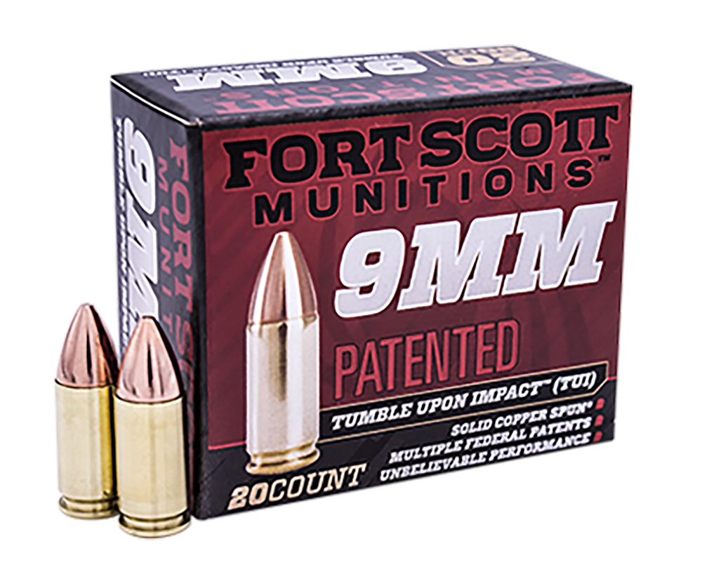 Fort Scott Munitions Tumble Upon Impact (tui), Fsm 9mm-080-scvtpd 9mm 80gr Tui Tpd-9 20/25