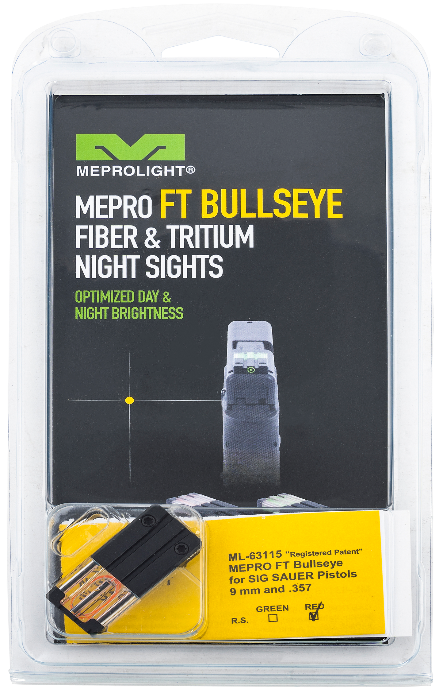 Mepro Usa Llc Mepro Ft Bullseye, Mepro 631153408 Ft Bullseye sig P226/320 Red