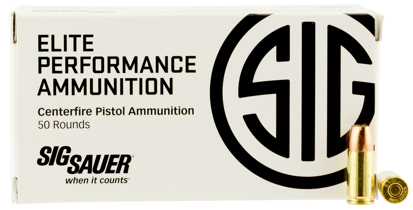 Sig Sauer Elite V-crown, Sig E9mma2-50     9mm    124 Jhp Vcrwn       50/10