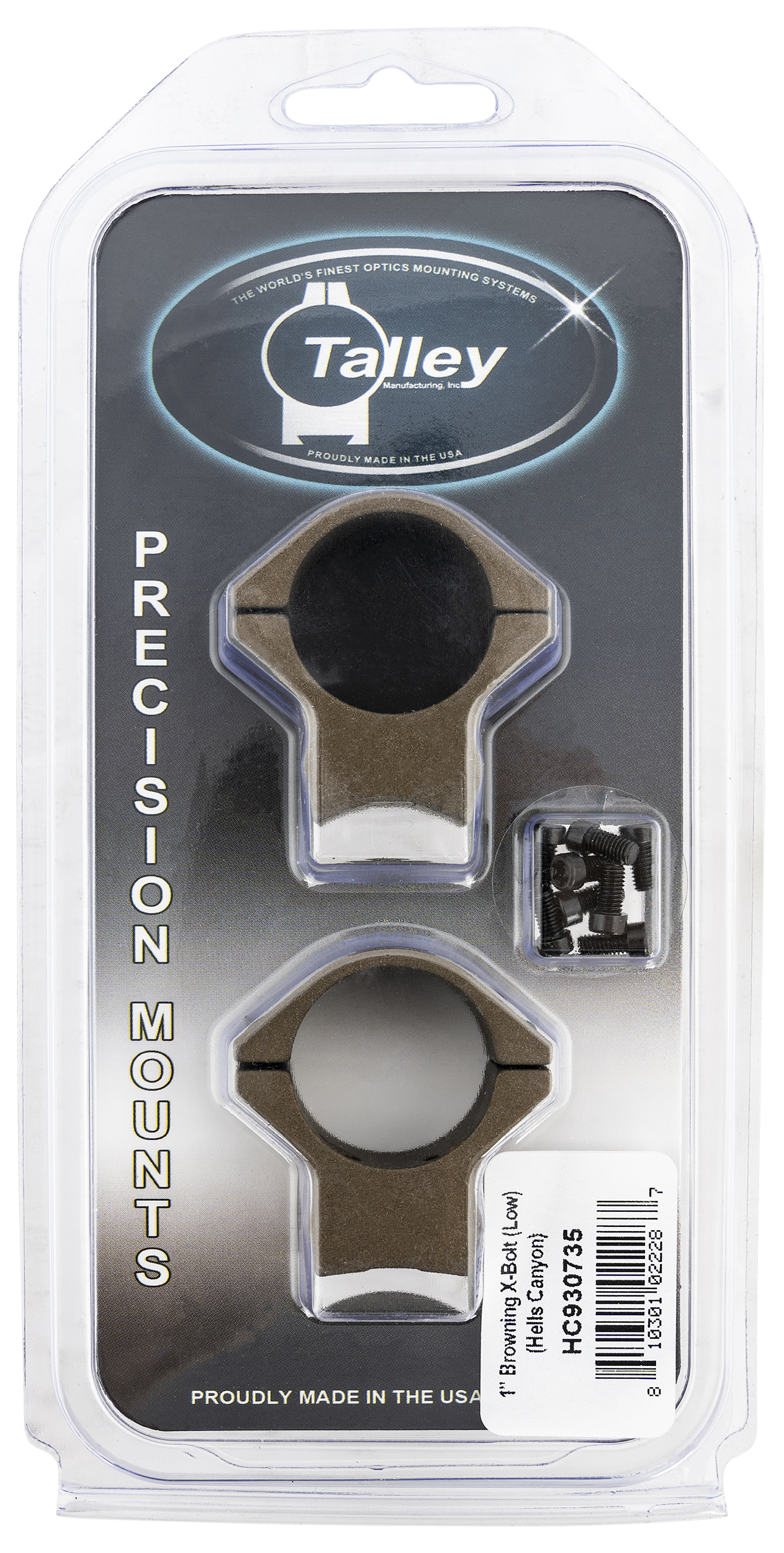 Talley Scope Ring Set, Tal Hc930735 1" X-bolt (low) (hells Canyon)