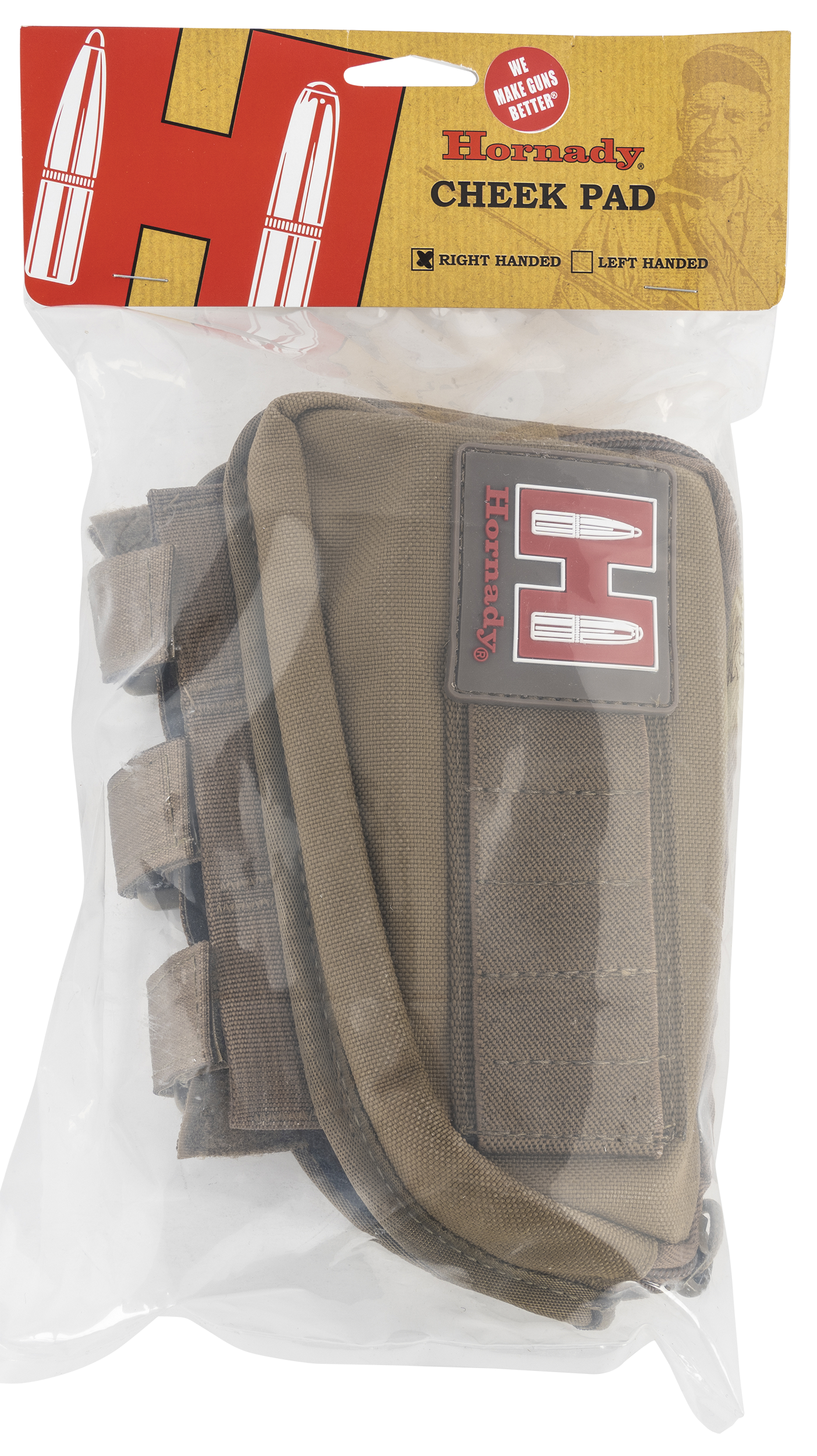 Hornady Rifle Ammo Pouch, Horn 99110 Gun Cheek Piece Tan Rh Holds 5 Shells