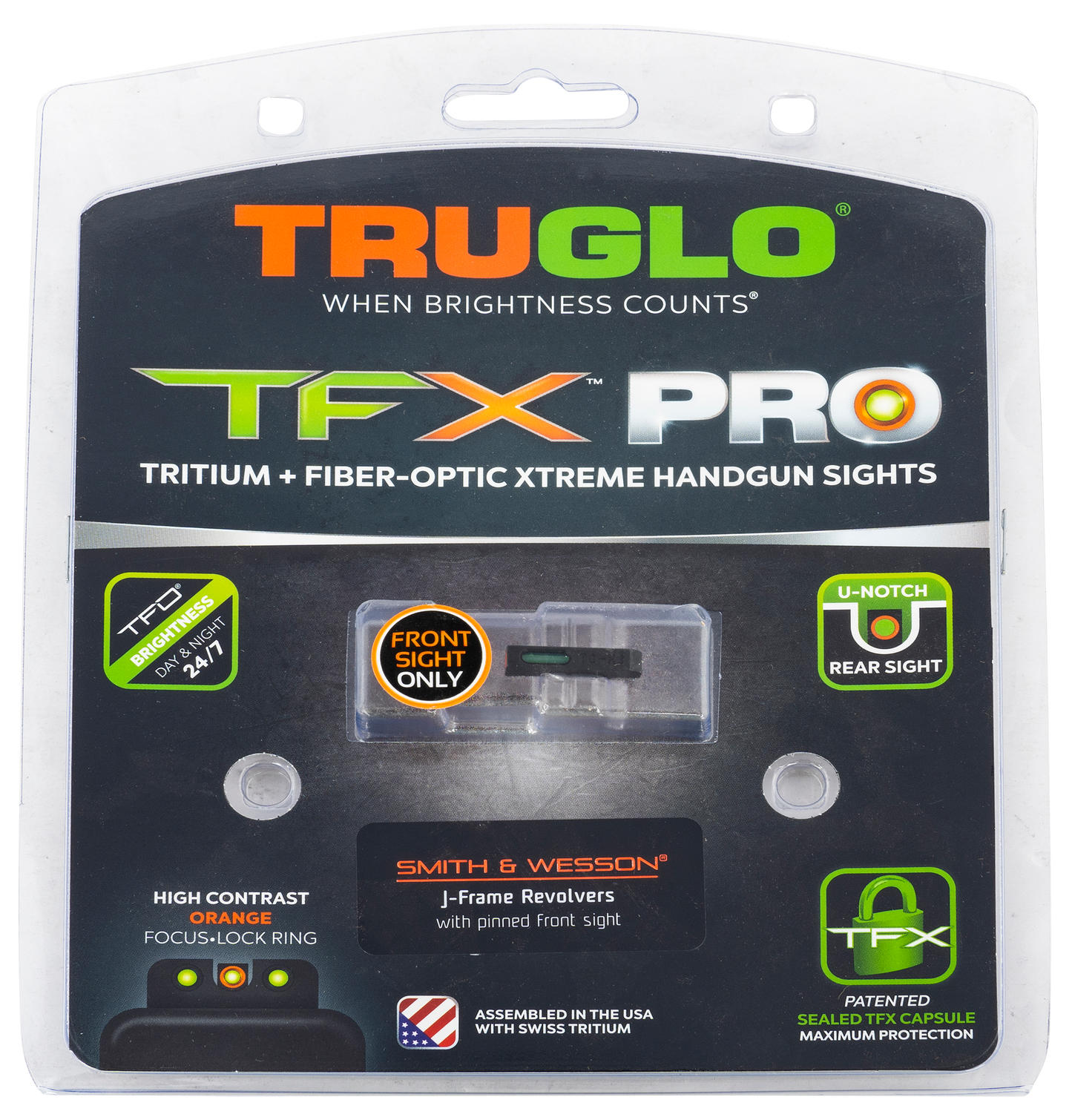 Truglo Tfx Pro, Tru Tg-tg13sj1pc Tfx S W J-frm Frnt Pro Orn
