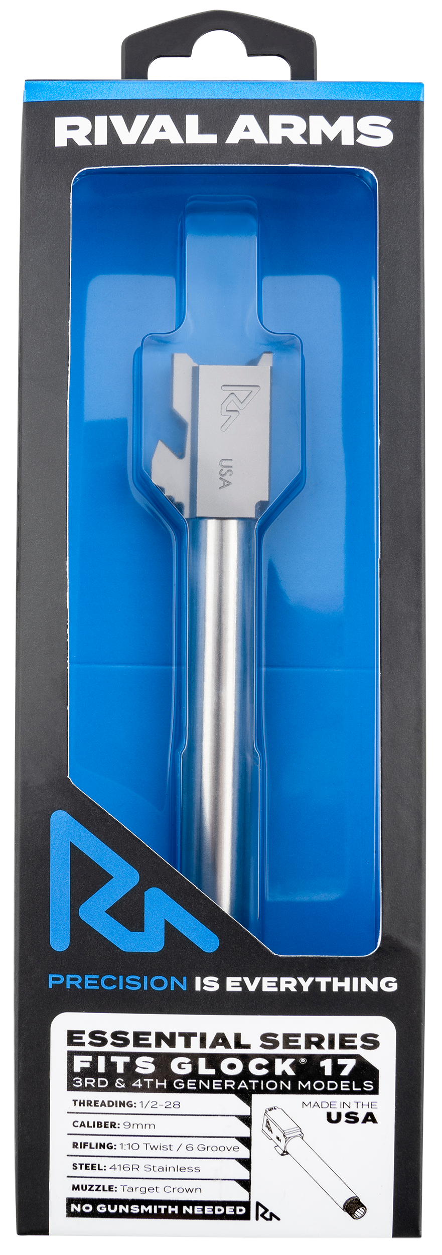 Rival Arms Essential, Rival Ra-ra22g102d Brl Glock17 Gen3 4 V2 Thrd Ss