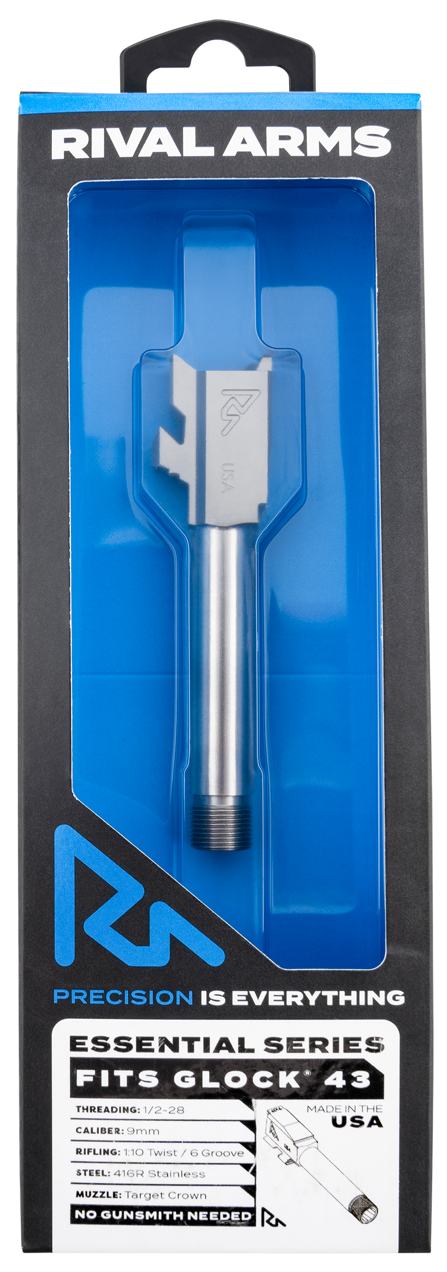 Rival Arms Essential, Rival Ra-ra22g302d Brl Glock43 43x V2 Thrd Ss