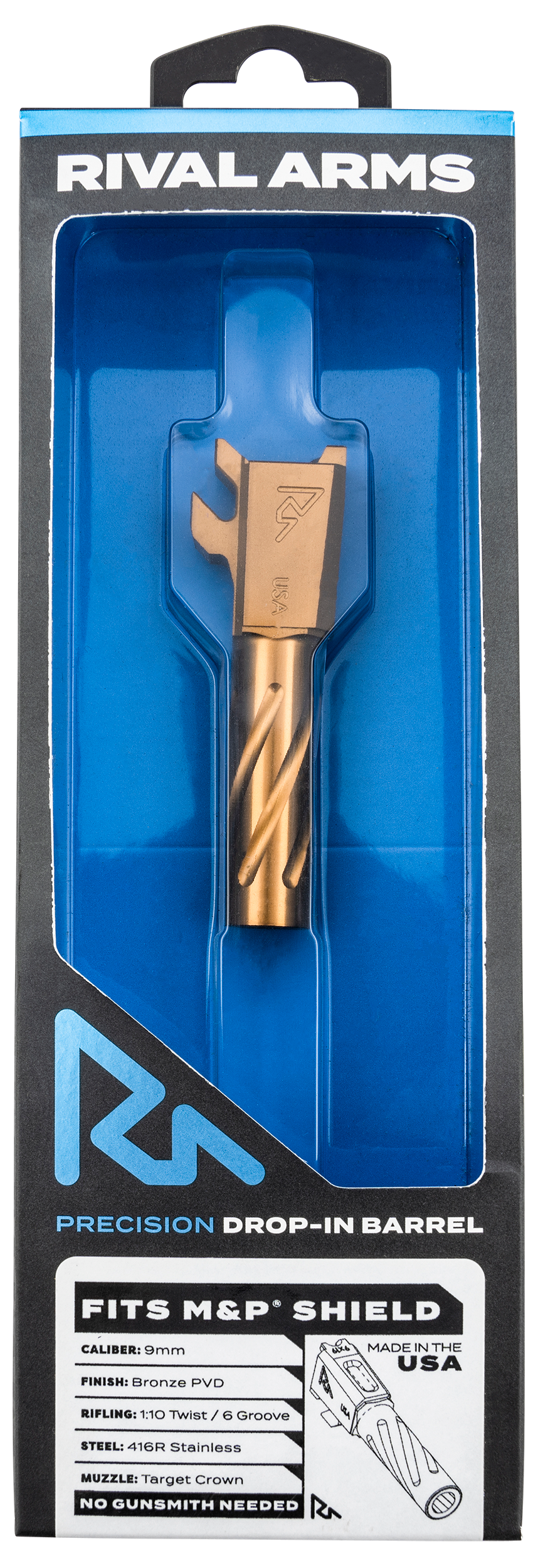 Rival Arms Precision, Rival Ra-ra20s101c Brl Sw Shld9 M1 2 V1 Brz
