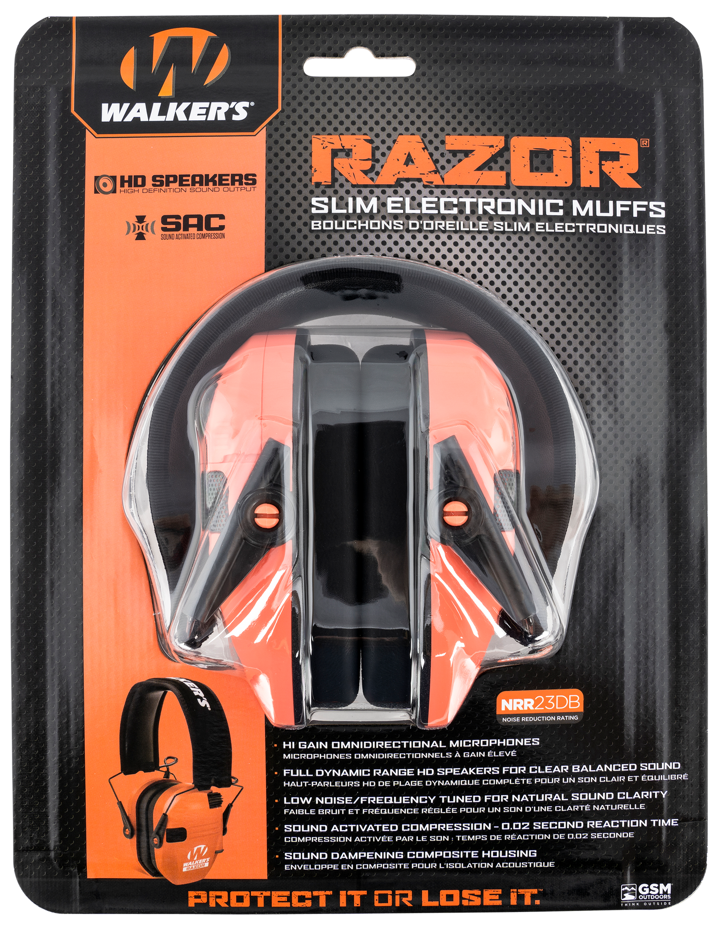 Walkers Game Ear Razor, Wlkr Gwp-rsem-cor Razr Slim Elc Muf Coral