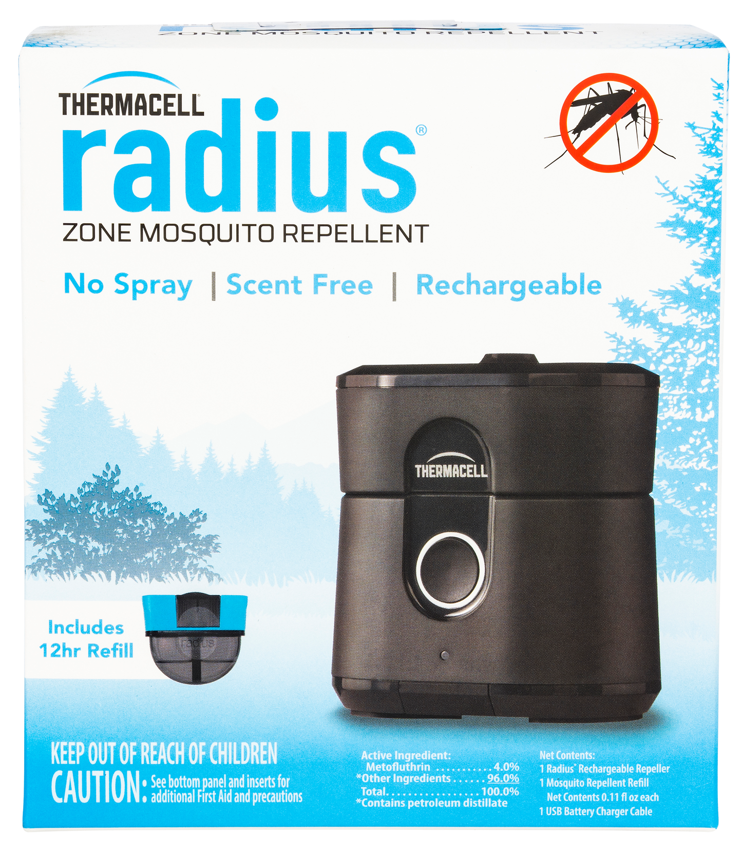 Thermacell Radius Zone, Ther Lz1w Radius Zone Mosquito Repeller Black