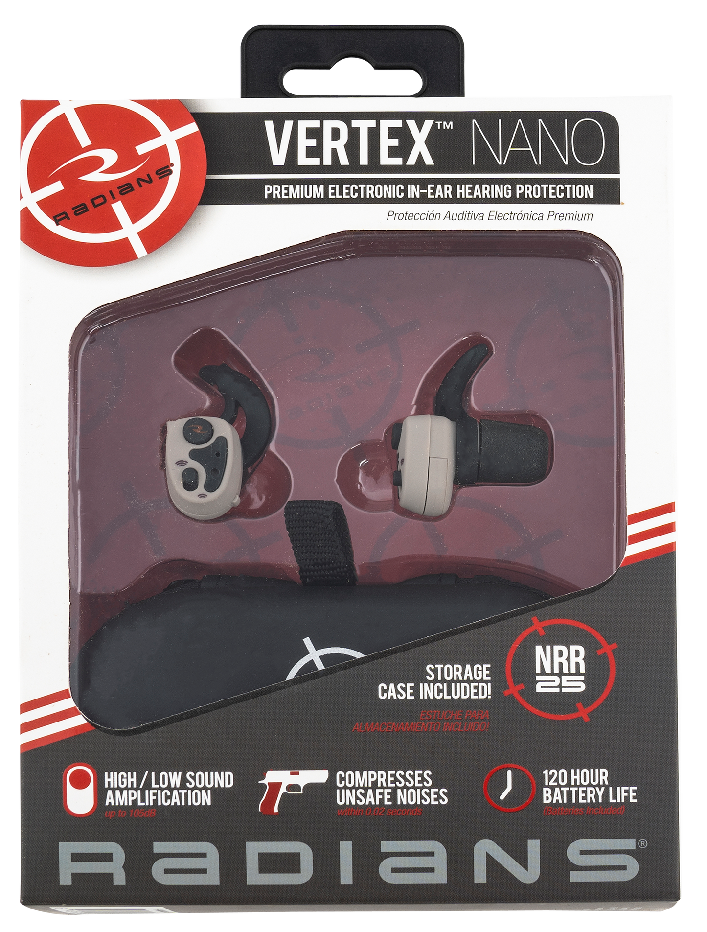 Radians Vertex Nano, Rad Vx-nano40 Vertex Nano Elec Buds Tan