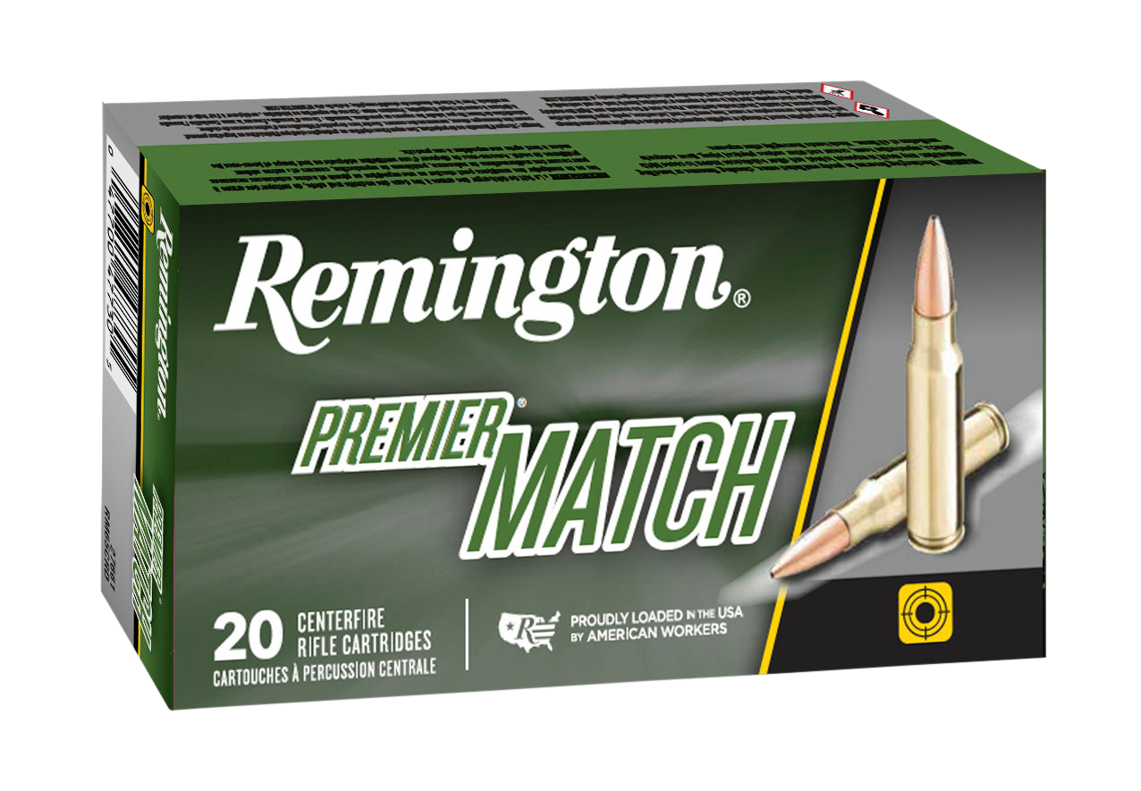 Remington Ammunition Premier, Rem 21201 Rm224vlk Pre Match 90 Bthp 20/10