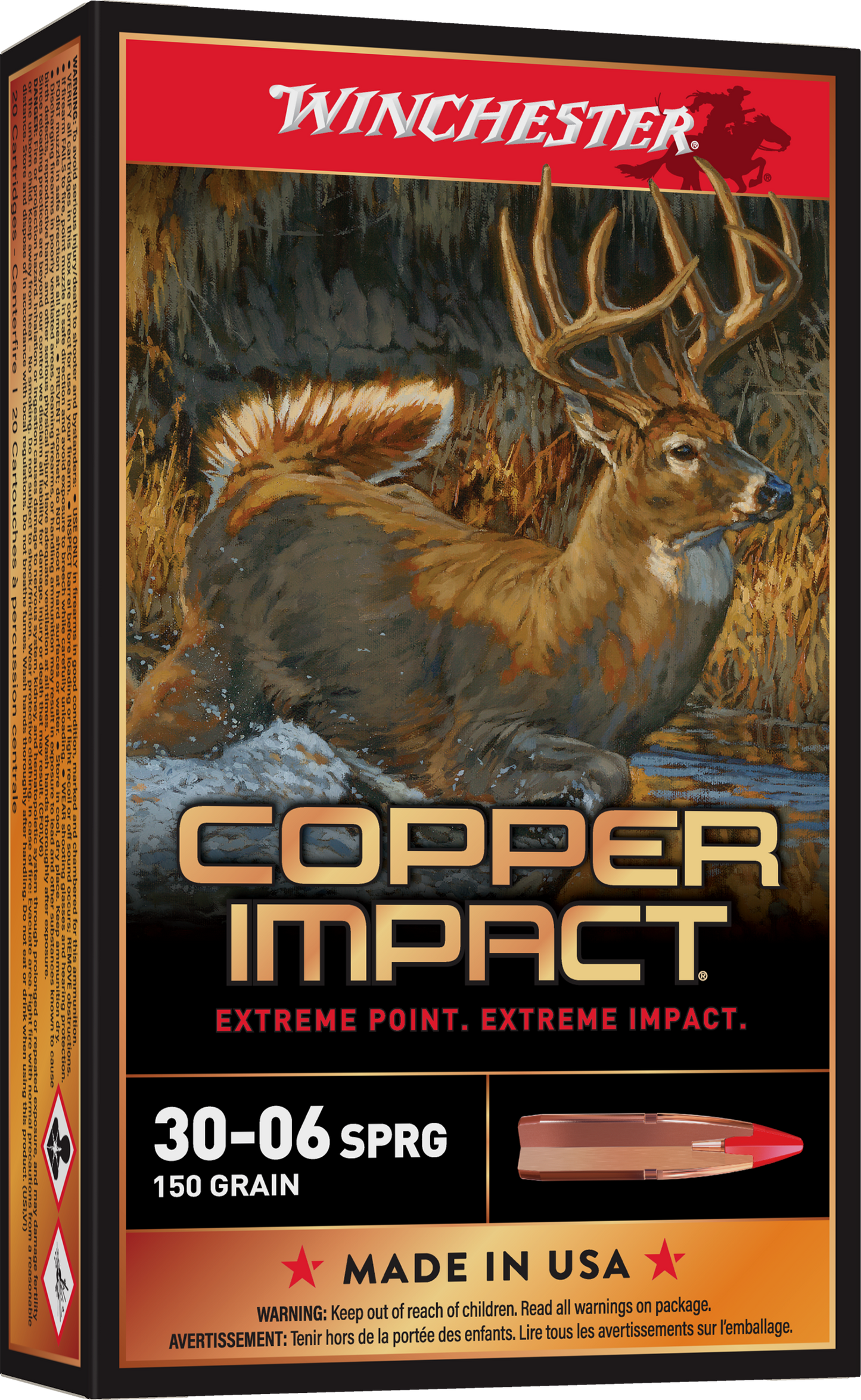 Winchester Ammo Copper Impact, Win X3006clf Copper Impact 150 Lf 20/10