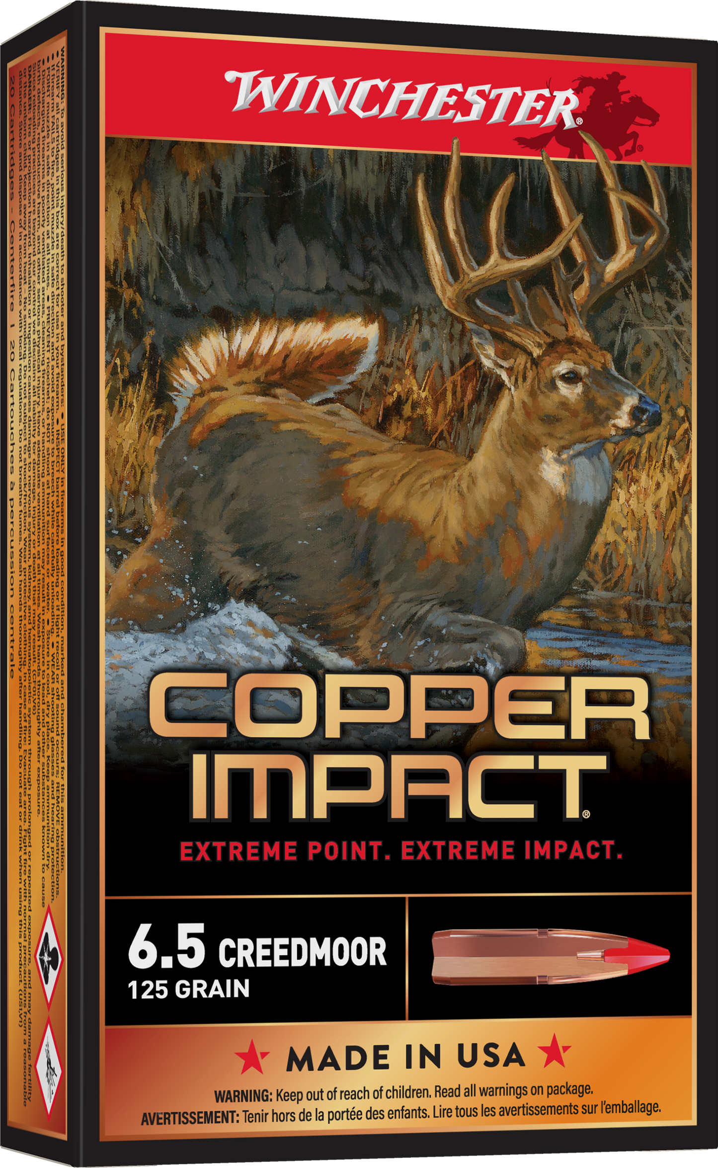 Winchester Ammo Copper Impact, Win X65clf Copper Impact 125 Lf 20/10