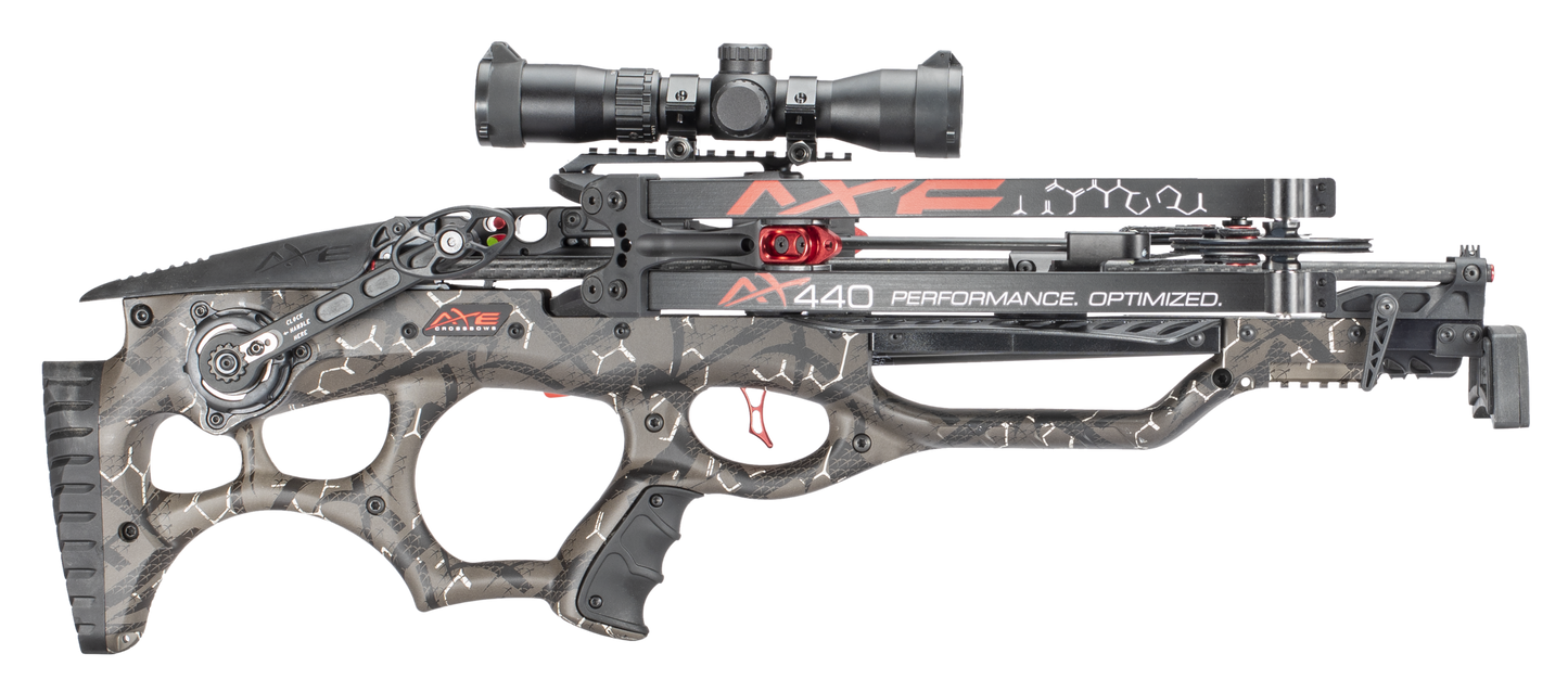 Feradyne Inc Axe 440, Axe Ax40002 Axe 440 Crossbow With 3 Bolts And