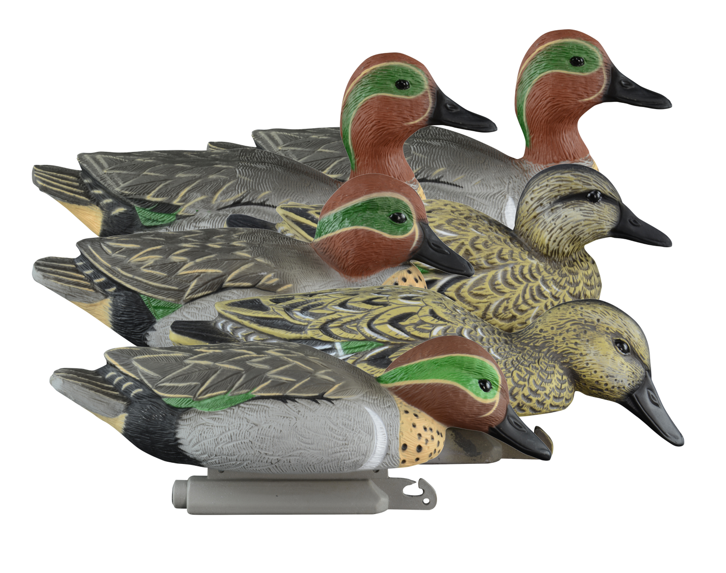 Higdon Decoys Standard Teal, Higdon 19943 Standard Grn Wing Teal Foam Fill 6pk