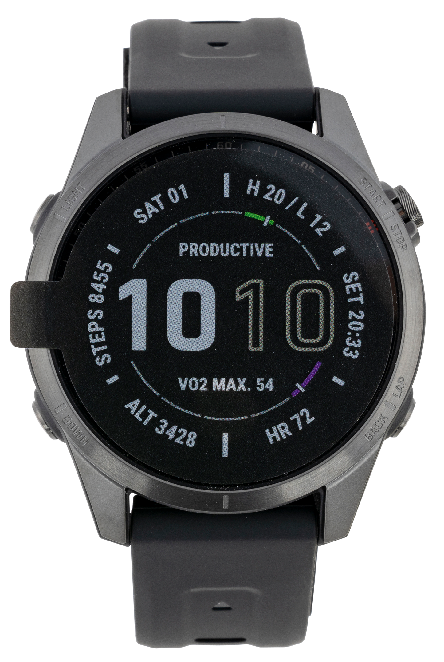 Garmin Fenix 7s, Garmin 010-02539-24 Fenix 7s Spphre Slr Gry Dlc Bk