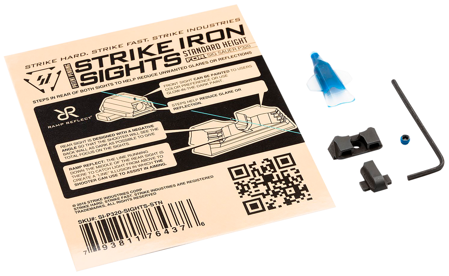 Strike Iron Sights, Si P320-sights-stn P320 Frt/rear Sght