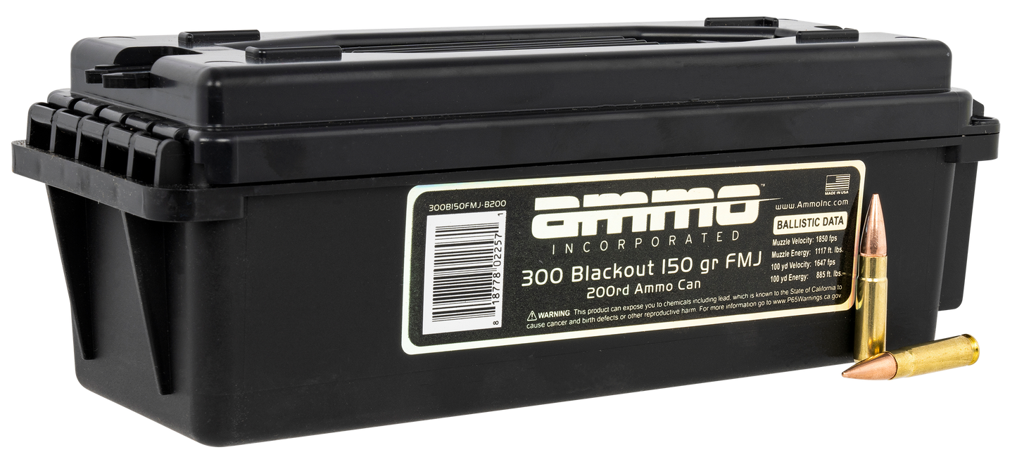 Ammo Incorporated Signature, Ammoinc 300b150fmj-b200 300bo 150 Fmj 200/6