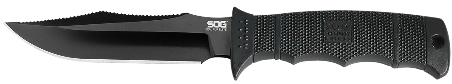 S.o.g Seal Pup, Sog E37sn-cp Seal Pup Elite Blk Tini Nylon Sheath