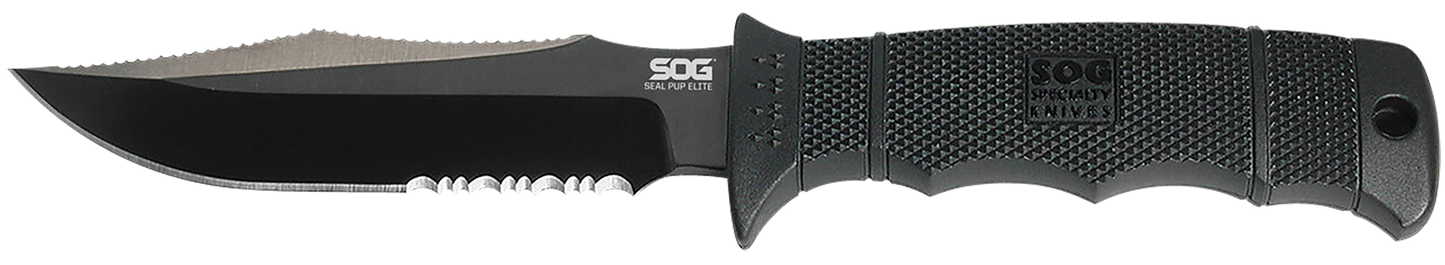 S.o.g Seal Pup, Sog E37t-k Seal Pup Elite Blk Tini Kydex Sheath