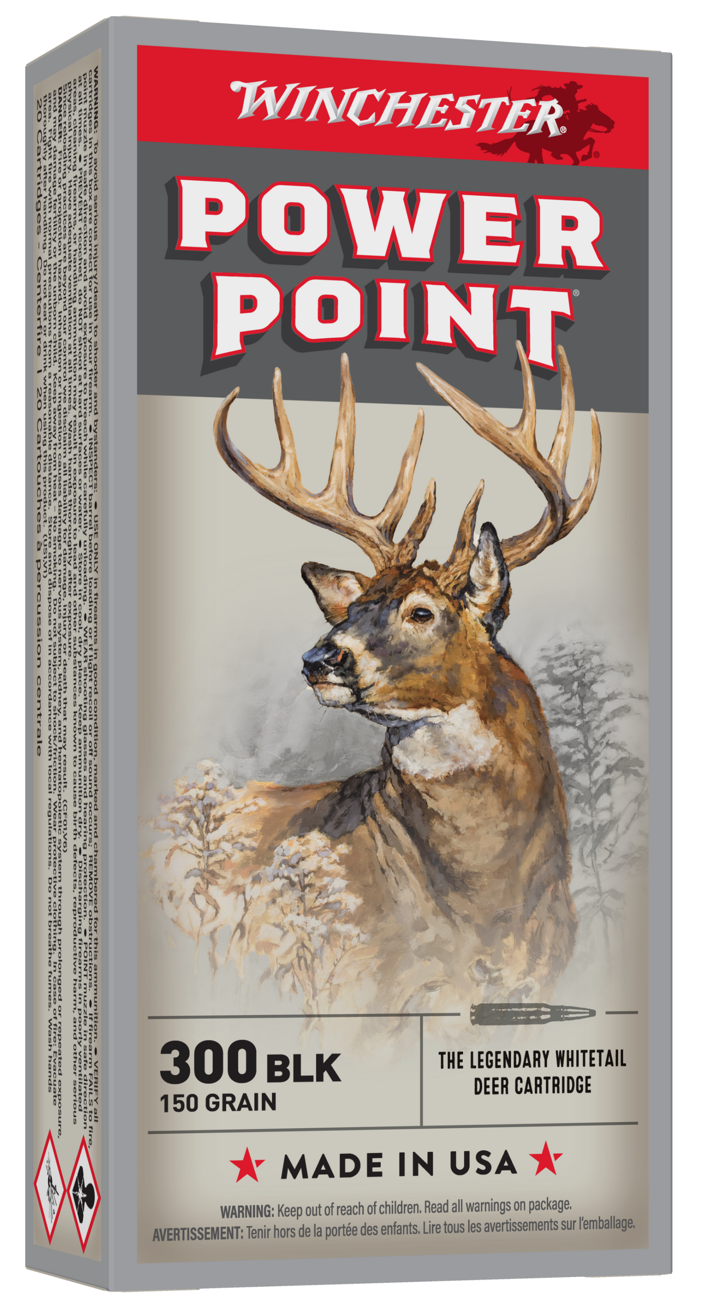 Winchester Ammo Deer Season Xp, Win X300blk 300bo 150psp Pwrpnt 20/10