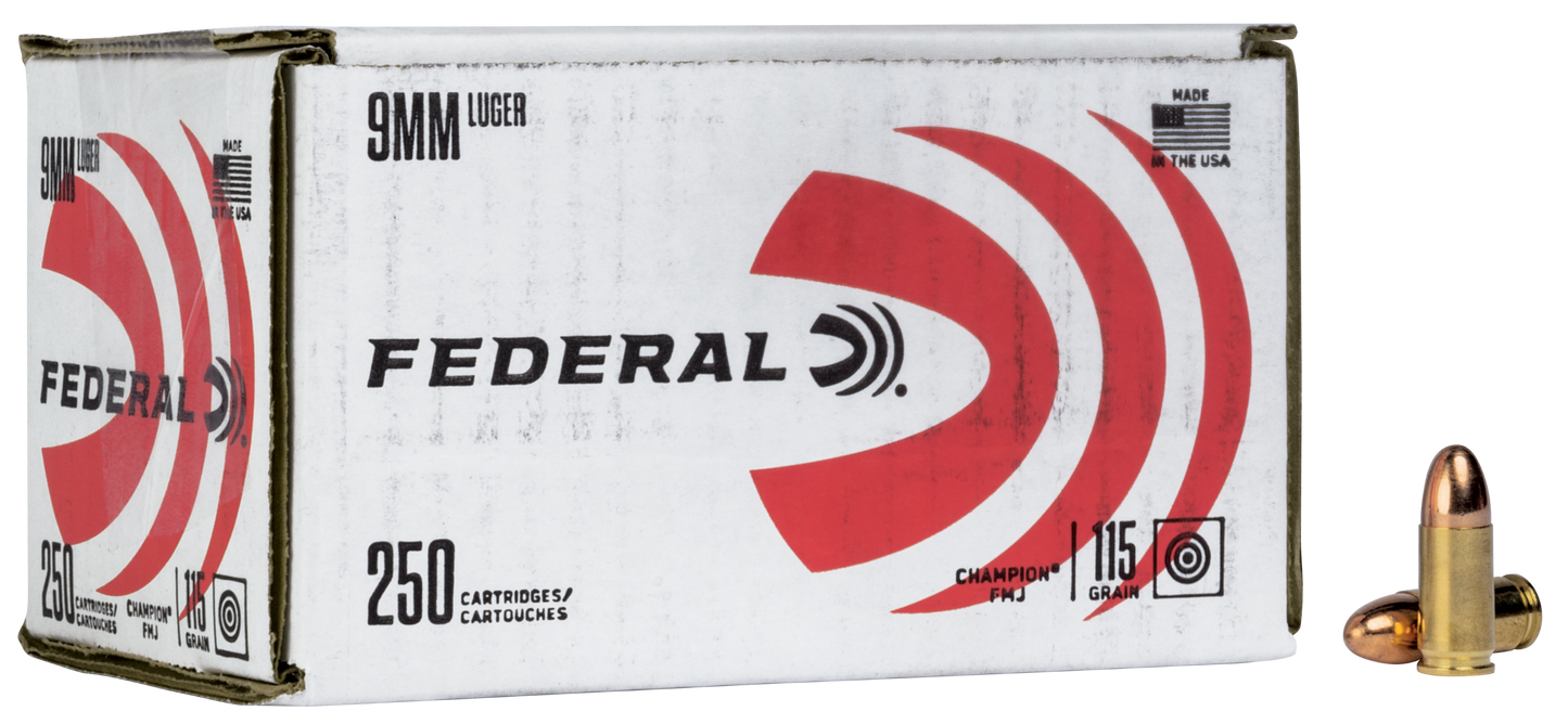 Federal , Fed C9115a250 9mm 115 Fmj 250/4