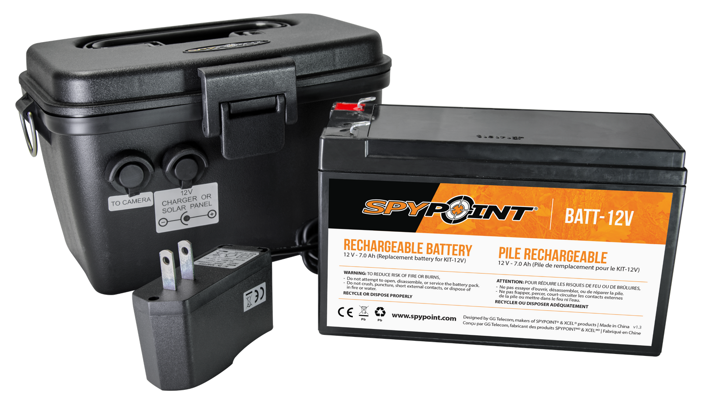 Spypoint Rechargeable Battery, Spypoint Kit-12v Rec 12v Batt/chargr