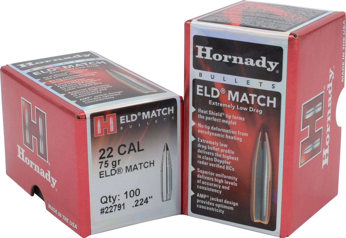 Hornady Eld Match, Horn 22791  Bull .224  75 Eld-m             100-25