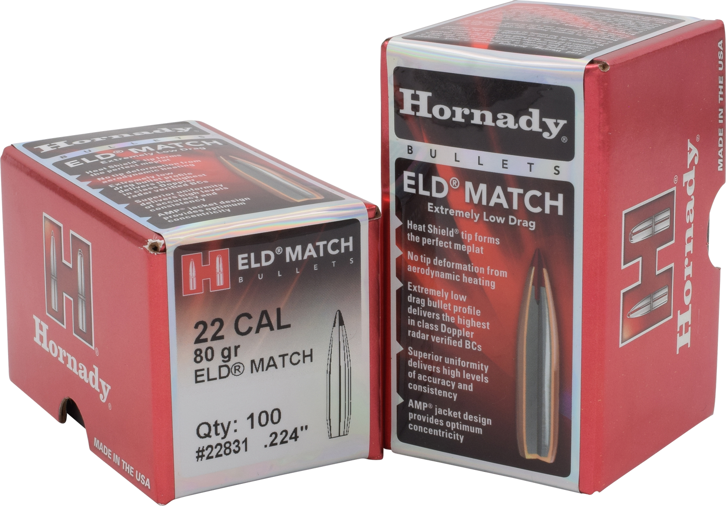 Hornady Eld Match, Horn 22831  Bull .224  80 Eld-m             100-25