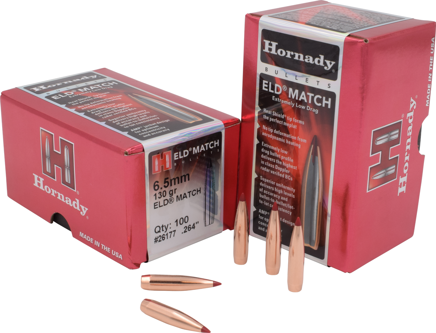 Hornady Eld Match, Horn 26177 Bull .264 130 Eld-m 100/15