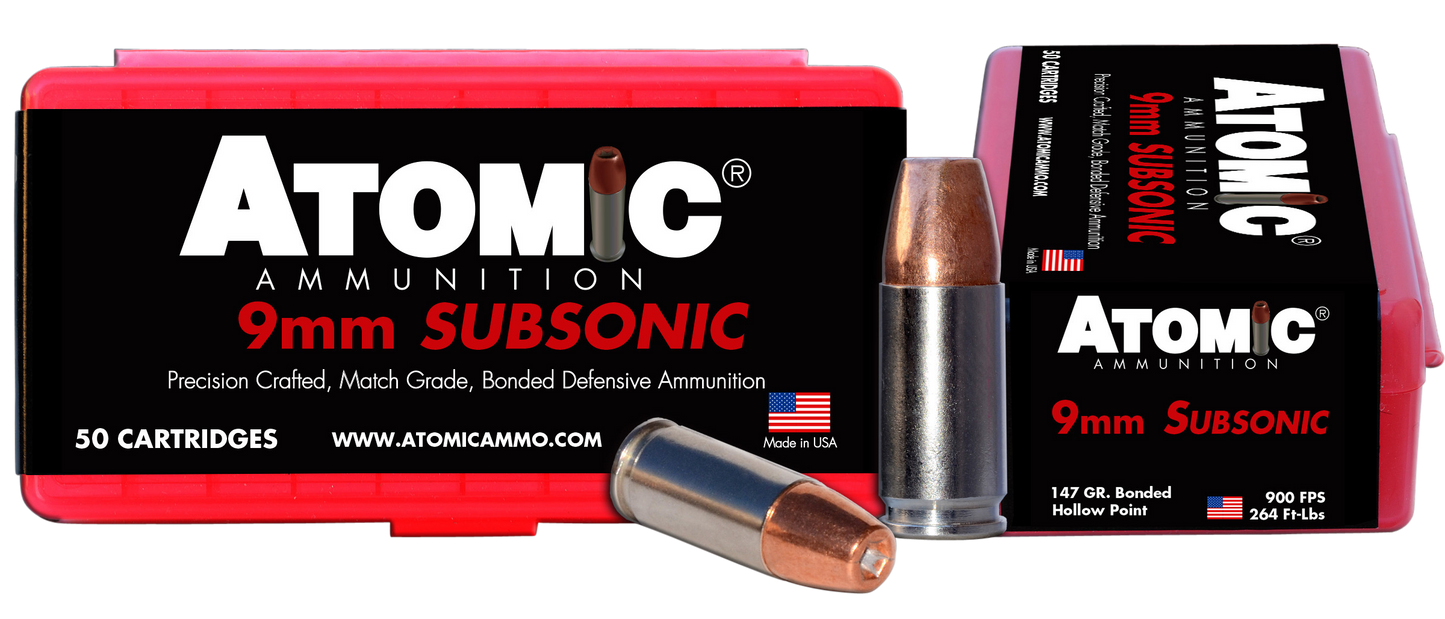 Atomic Pistol, Atomic 00438 9mm 147 Subsonic 50/10