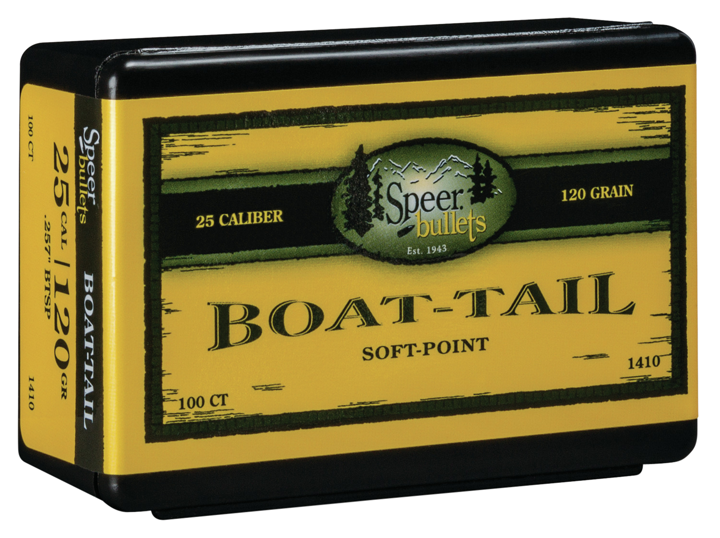 Speer Ammo Boat-tail, Speer 1410 Bull .257 120 Sptzr Bt 100