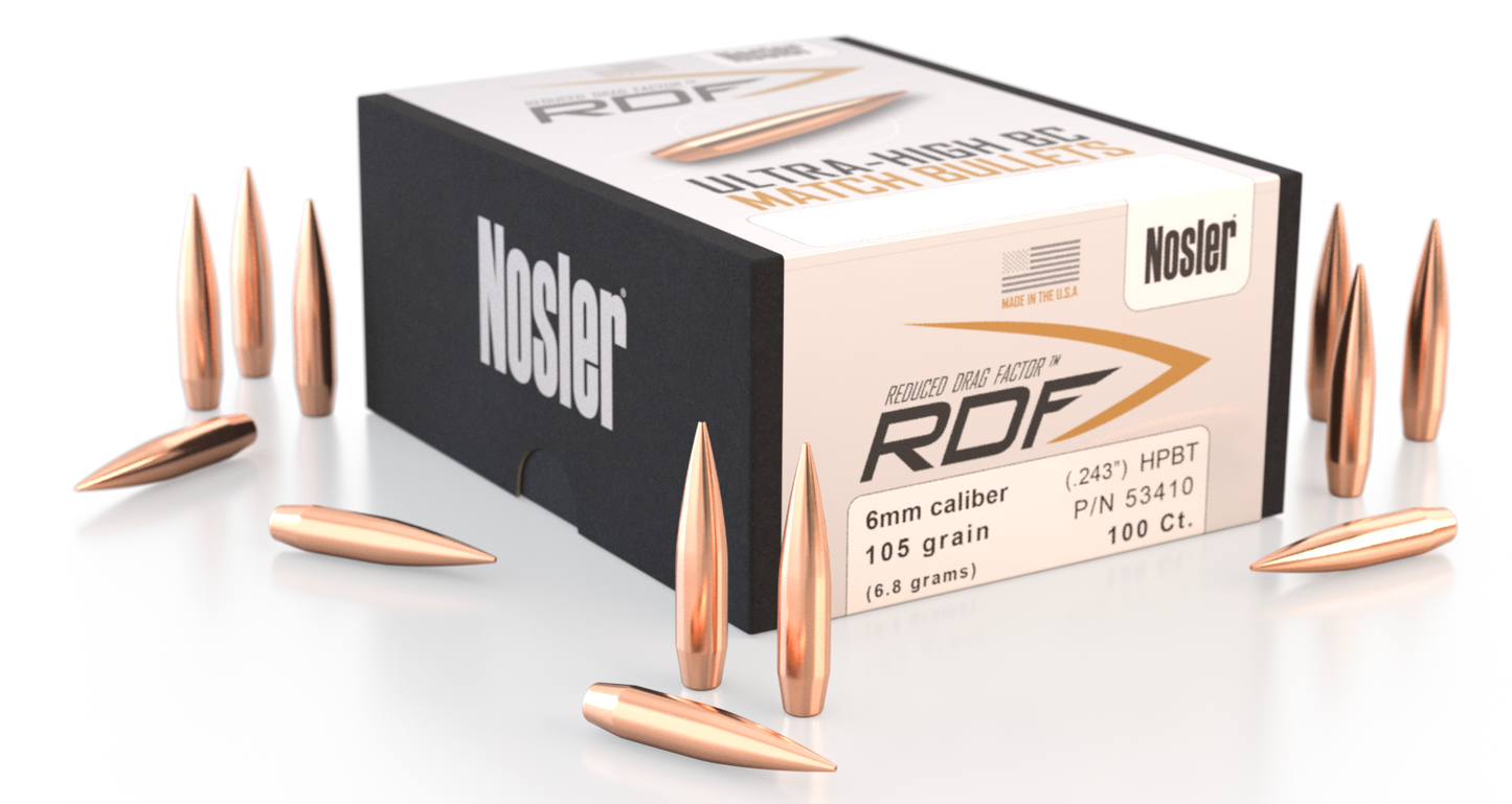 Nosler Rdf, Nos 53410 Rdf Match .243 105 Hpbt 100