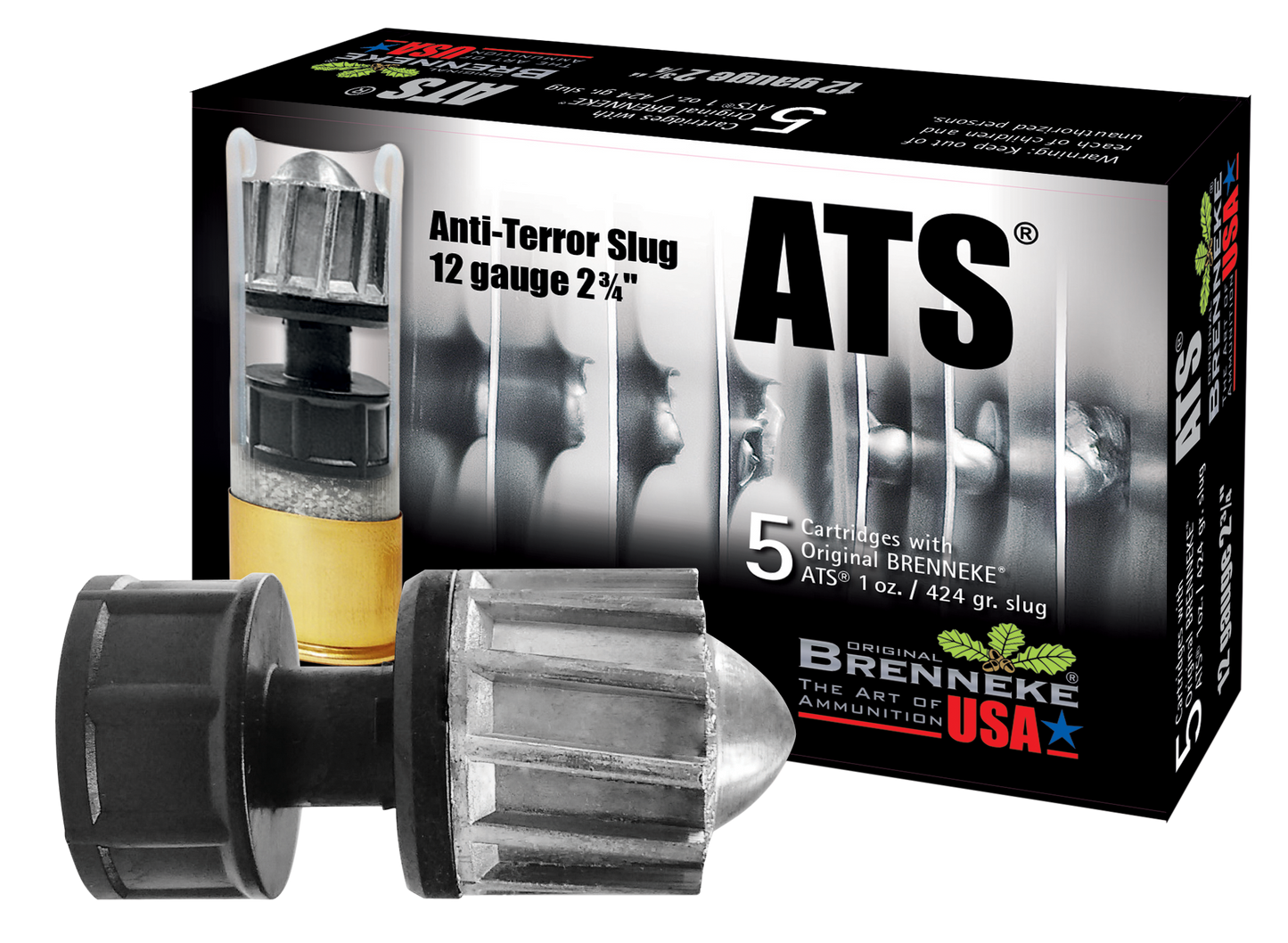 Brenneke Anti-terror-slug, Br Sl122mbpm Sf Max 12 23-4 13-8oz 5-50