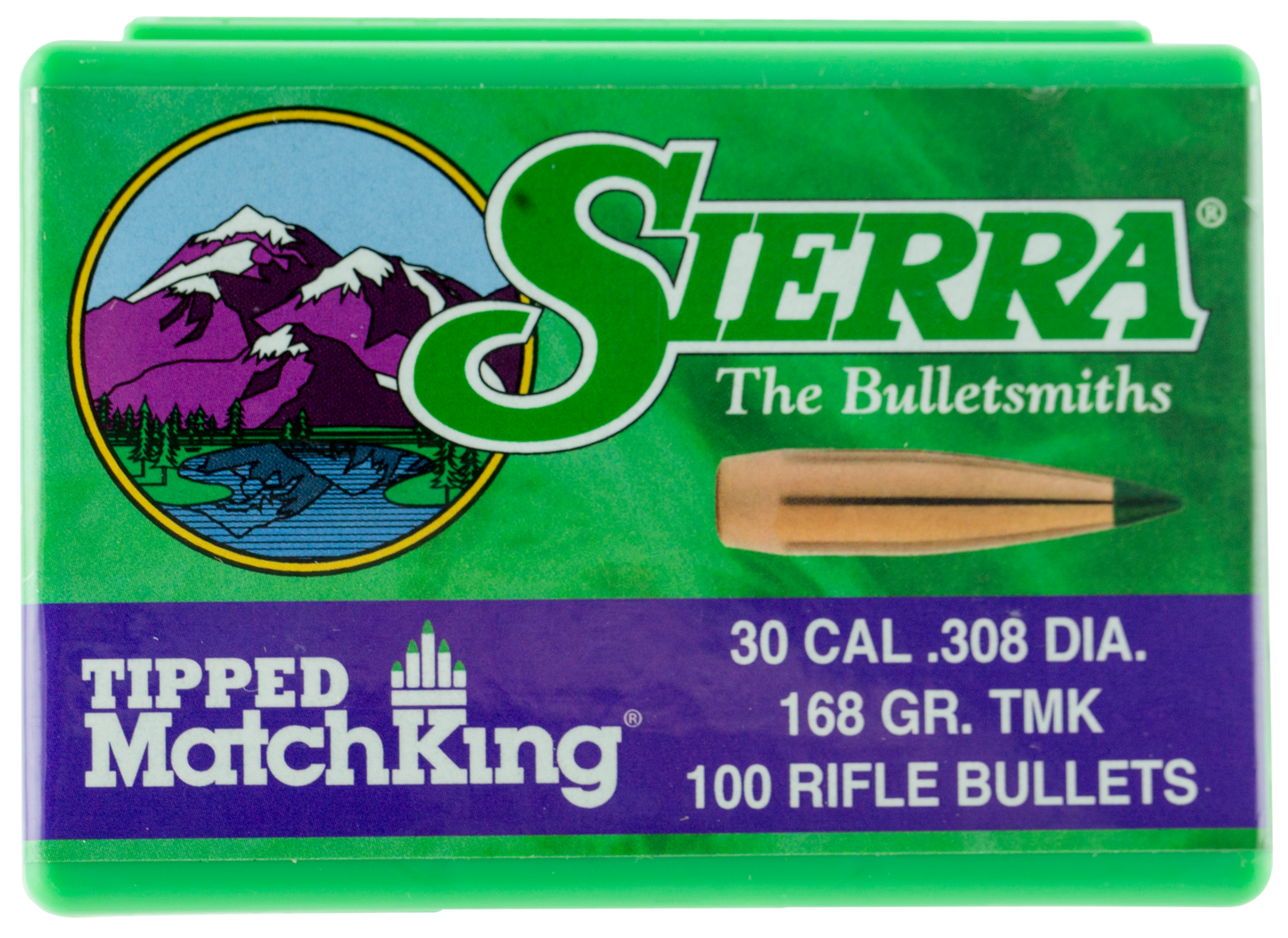 Sierra Tipped Matchking, Sierra 7768 .308 168 Tmk 100