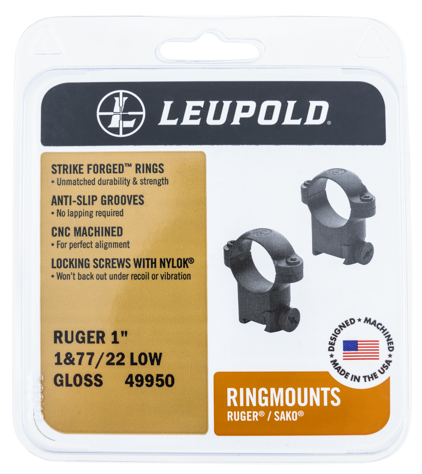 Leupold Ringmounts, Leu 51039 Rug 30mm Ring 1&77/22hgh Mt