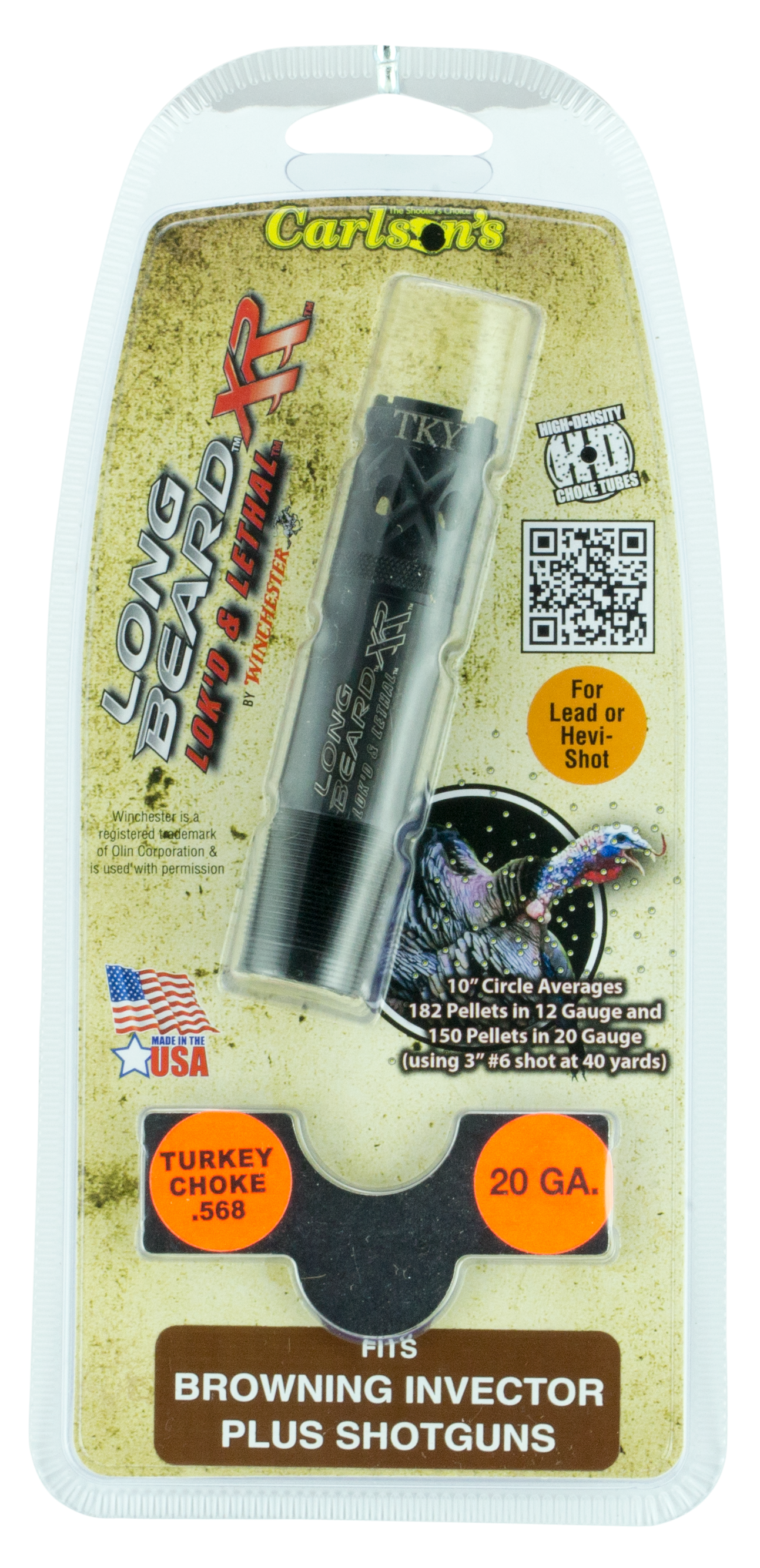 Carlsons Long Beard Turkey, Carl 70145 Lb Ported Tky 20g Brn Inv+