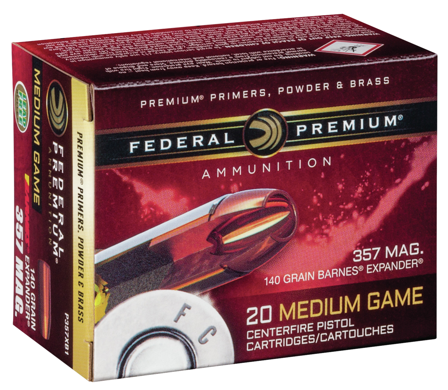 Federal Premium, Fed P357xb1 357 140 Brx 20/10
