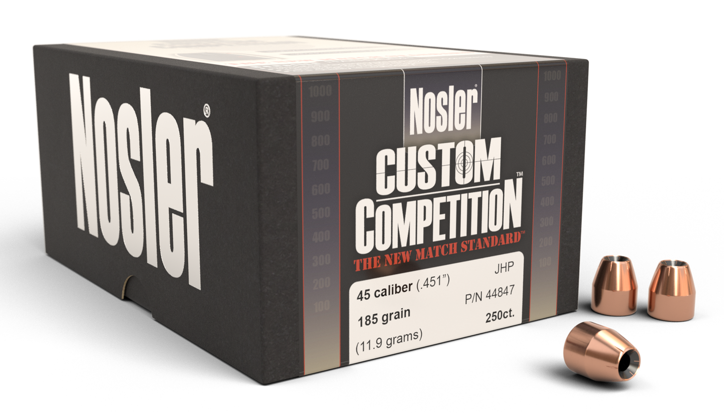 Nosler Custom Competition, Nos 44847 Cust Comp 451 185 Jhp 250