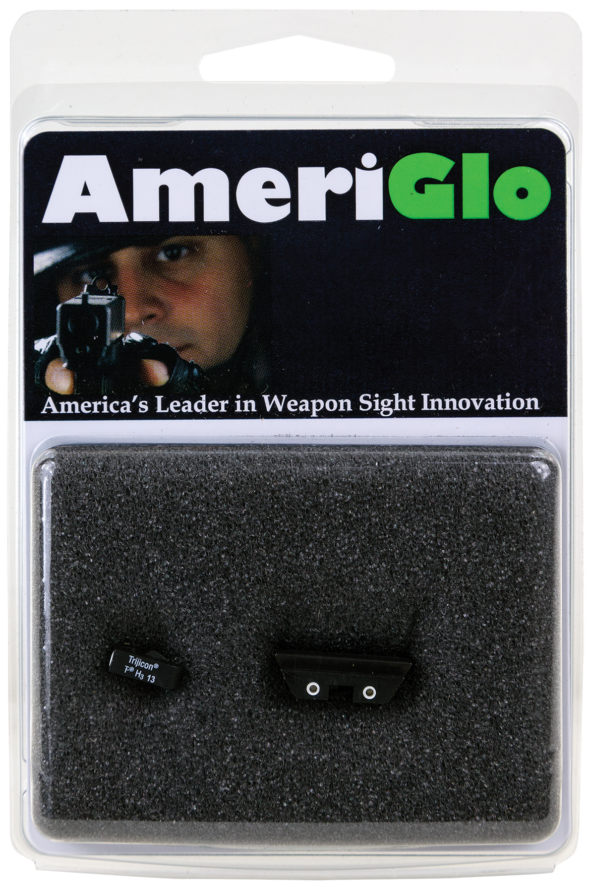 Ameriglo Classic 3-dot, Amer Gl115 Night Sts Glk 9/40 3d Grn/ylw