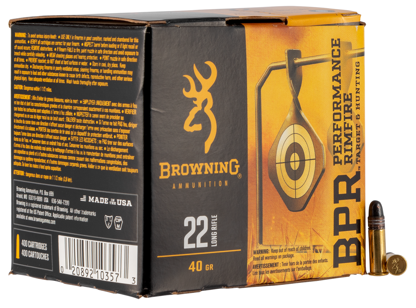 Browning Ammo Bpr, Brna B194122400 22lrn 40 Bpr 400/04