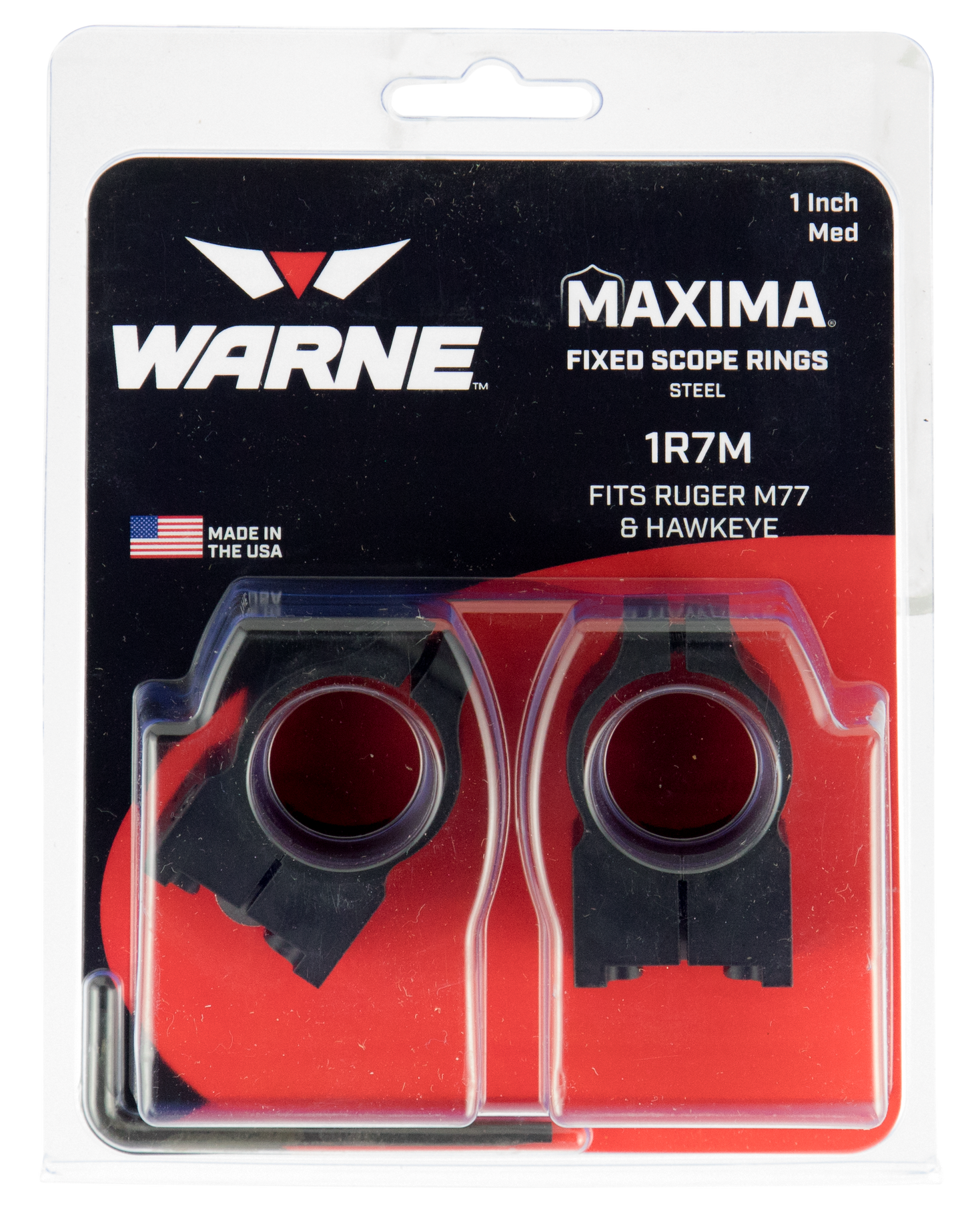 Warne Maxima, Warne 1tm Tikka Rings Med 1in Mat