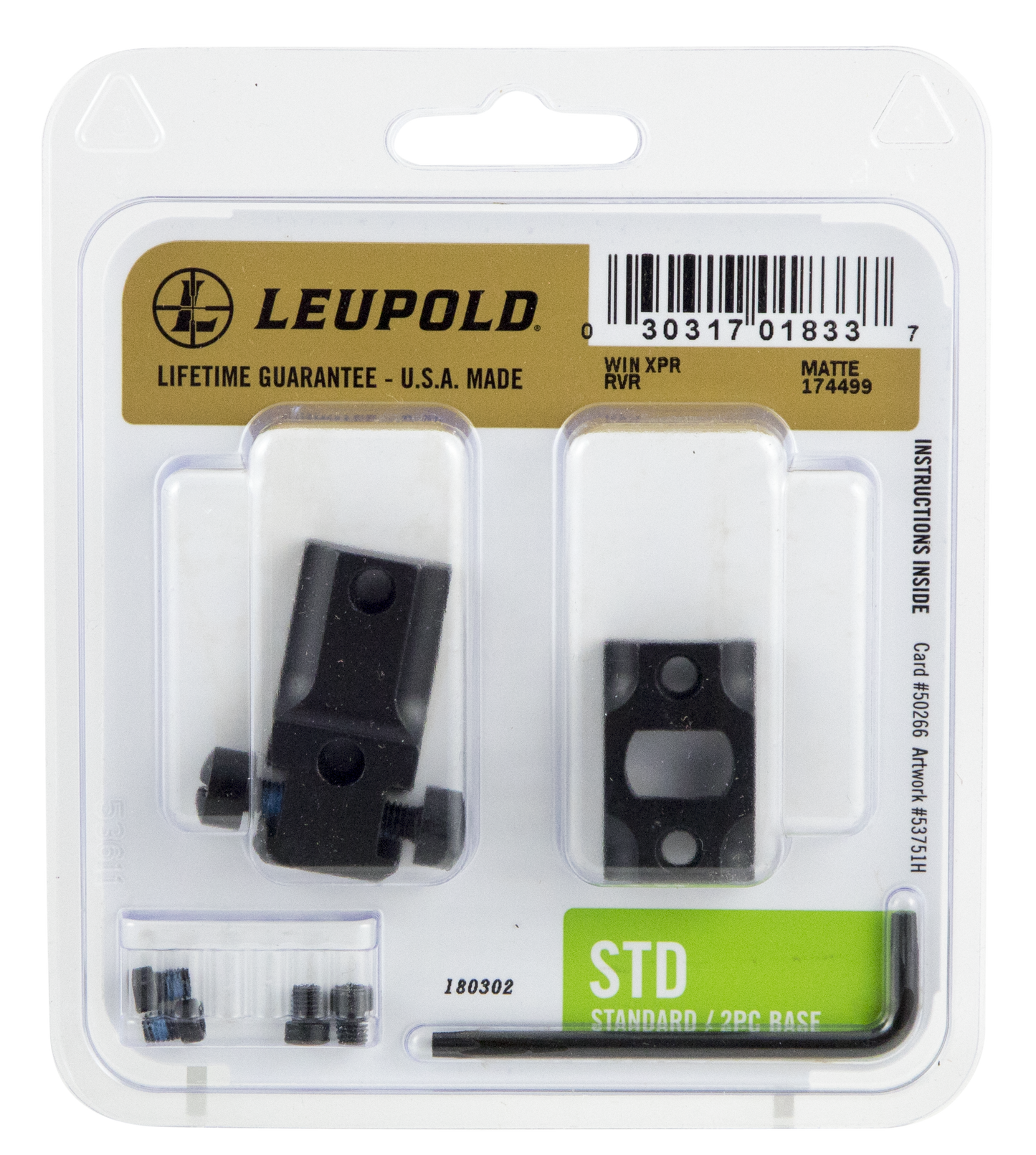 Leupold Standard, Leu 174499 2 Pc Base Xpr Rvr Mt