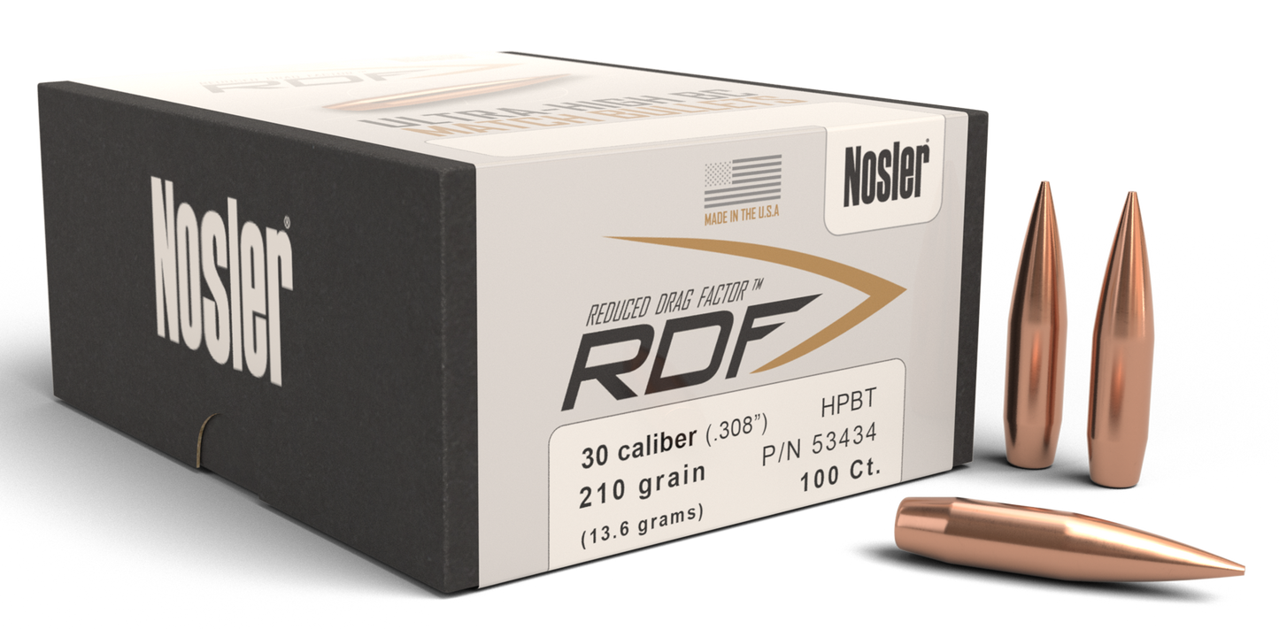 Nosler Rdf, Nos 53434 Rdf Match 30 210 Hpbt 100