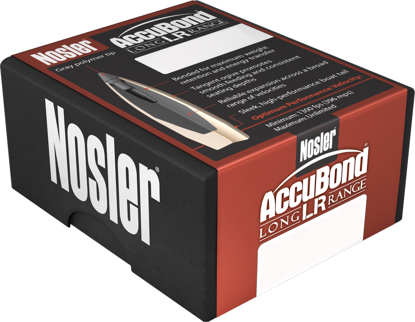 Nosler Trophy Grade, Nos 60091 6.5crd 129 Accubond Lr 20/10