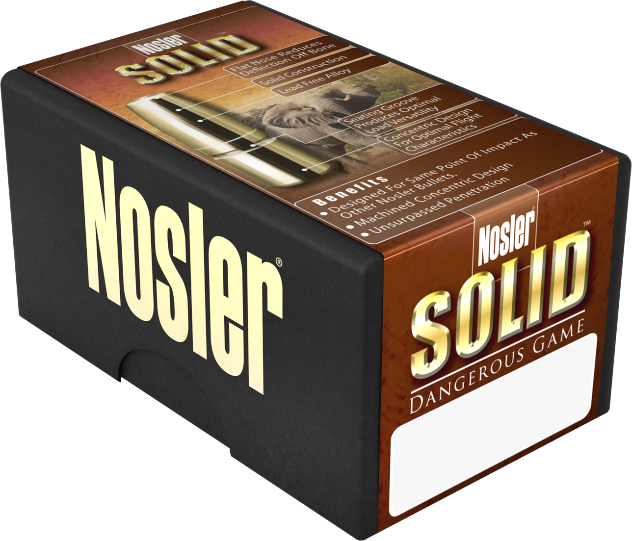 Nosler Safari, Nos 40608 Safari 375h&h 300 Solid 20/10