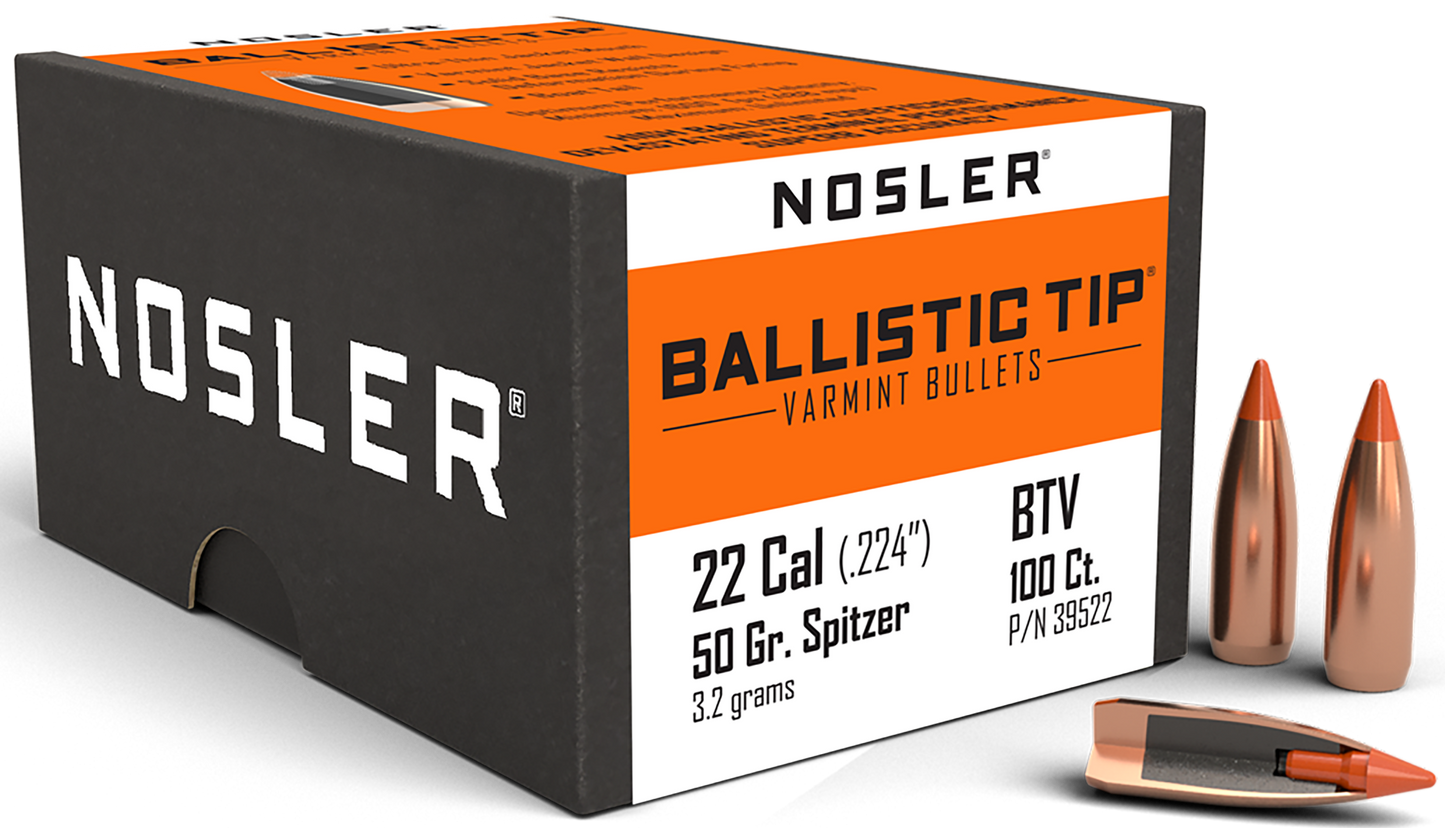 Nosler Ballistic Tip, Nos 39526 Blstc Var 22 55 Sptzr 100