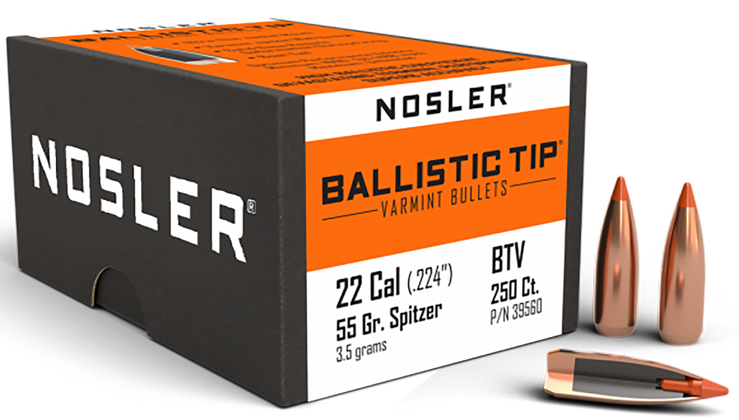 Nosler Ballistic Tip, Nos 39560 Blstc Var 22 55 Sptzr 250