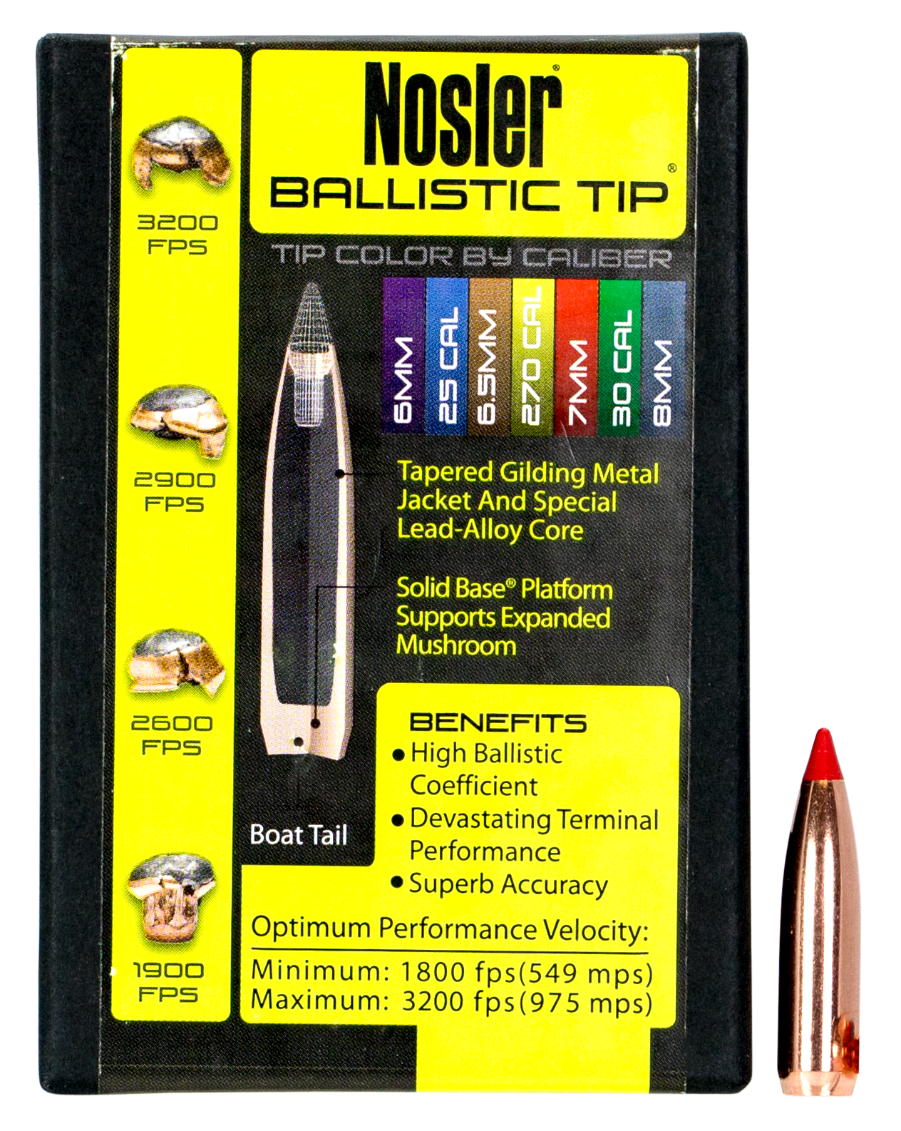 Nosler Ballistic Tip, Nos 28140 Blstc Hnt 7mm 140 Sptzr 50