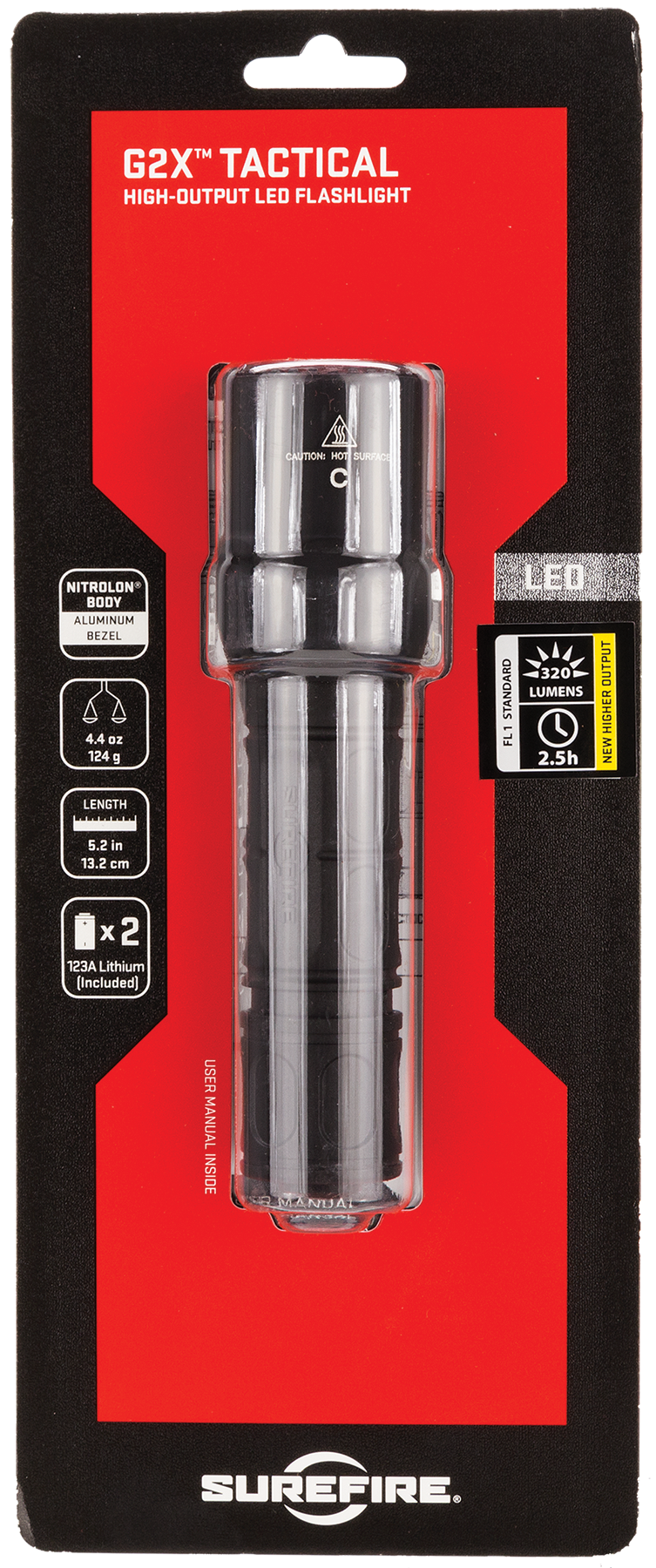 Surefire G2x, Sf G2x-c-bk    G2x Tac Lght Blk    320