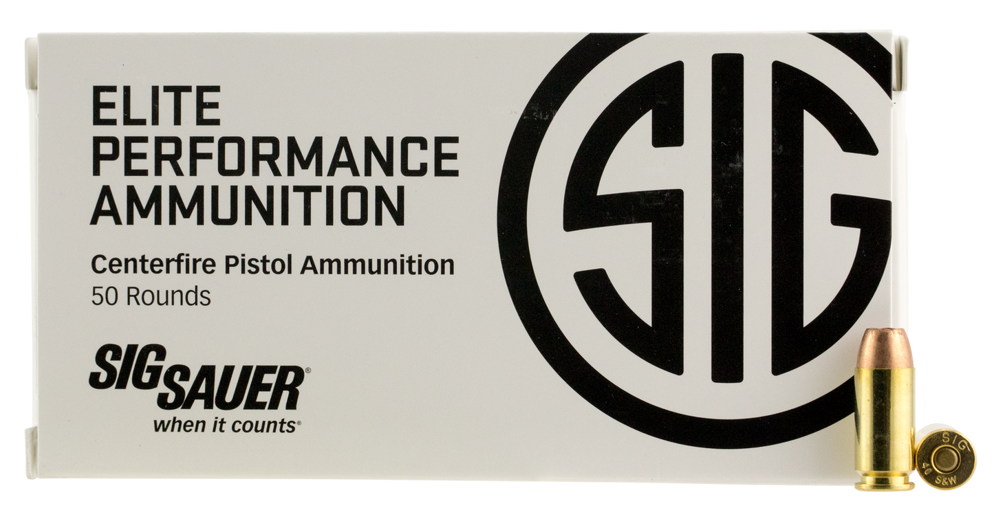 Sig Sauer Elite V-crown, Sig E40sw1-50 40s 165 Jhp Vcrwn 50/10